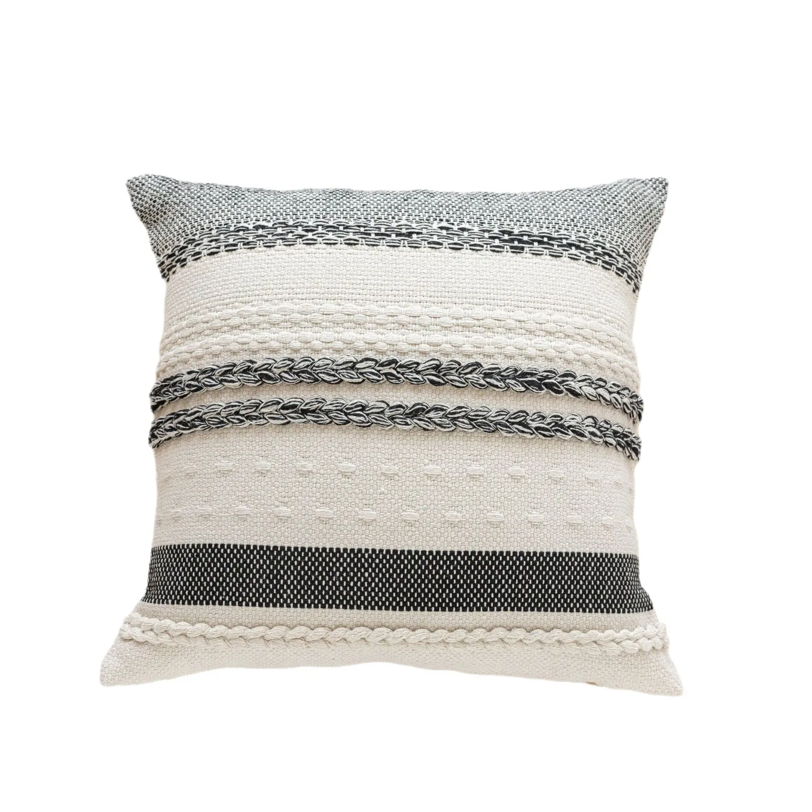 Home Accessories Bohemian Striped Pillow Case Luxury Sofa Cushion Case Tassel Home Decor Throw Pillow Case 45*45 cm