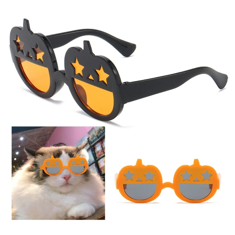 Small Pet Sunglasses Dog Sunglasses Round Puppy Sunglasses Cosplay- Glasses Photo Props Eyewear for Cats and Small Dog M76D