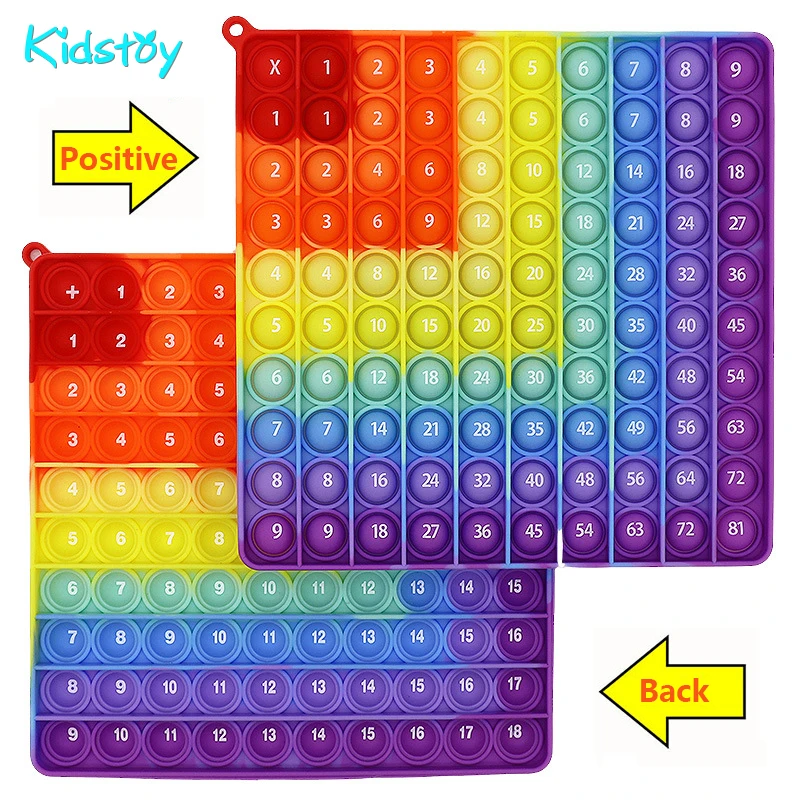 

Kidstoy Montessori 100 Bubbles Anti Stress Toys Baby Math Arithmetic 9x9 Multiplication Table Teaching Aids Educational Toys