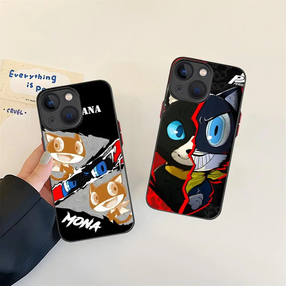 

Morgana Mona Mobile Phone Case for iPhone 16 15 14 13 12 11 X XR XS 8 7 Pro Max Plus Mini Colour Printing Silicone Luxury Cover