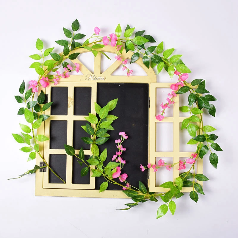 Künstliche Efeu-Pflanze Blumengirlande Raumdekoration Tisch Garten Festival Deko Hochzeitskranz Bogen Wand Innen- und Außenbereich Hof Geschenk – Detail 12