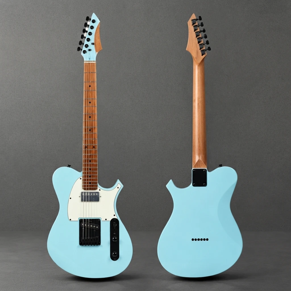 Rounded Fret Ends Guitar, TL Style Electric, Alnico 5 Pickups, Classic Tele Shape, Chrome Hardware, 6 Strings for Rock Blues