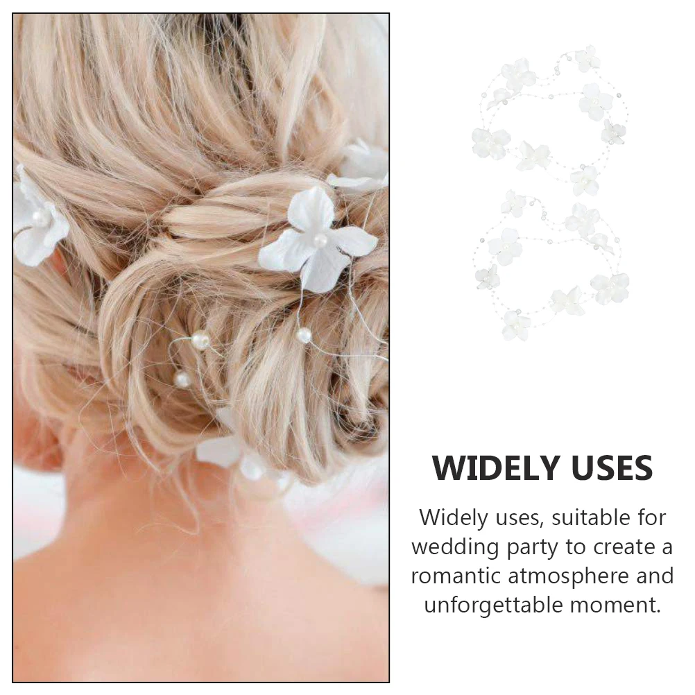 

2pcs Wedding Headbands Decorative Bride Hairbands Flower Shaped Headwear Romantic Hair Accessories Bridal Party Unforgettable