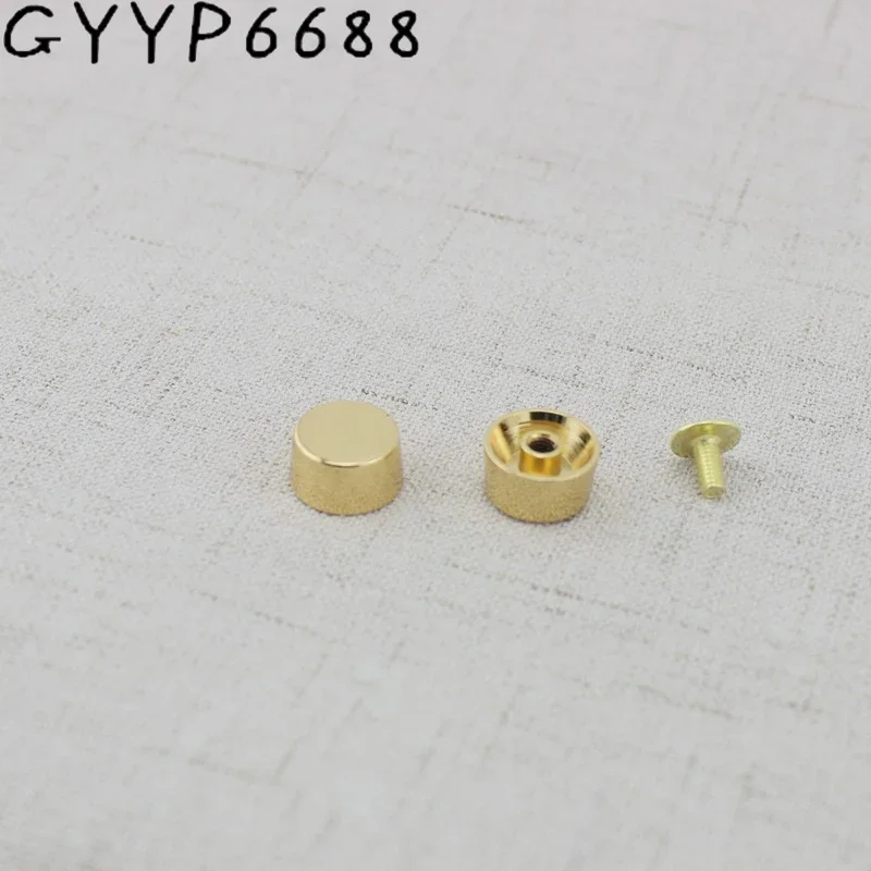 10-50pcs copper High quality Solid Rivets Fasteners Gold High Quality Leather Crafts Bags shoes Studs