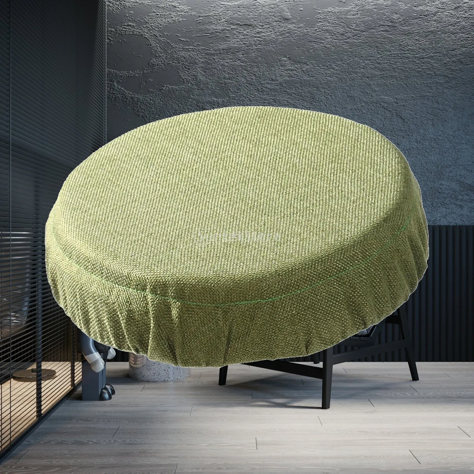 Round Stool Cushion Cover Lightweight Oxford Seat Pad for Indoor Outdoor Camping Hiking BBQ Chair