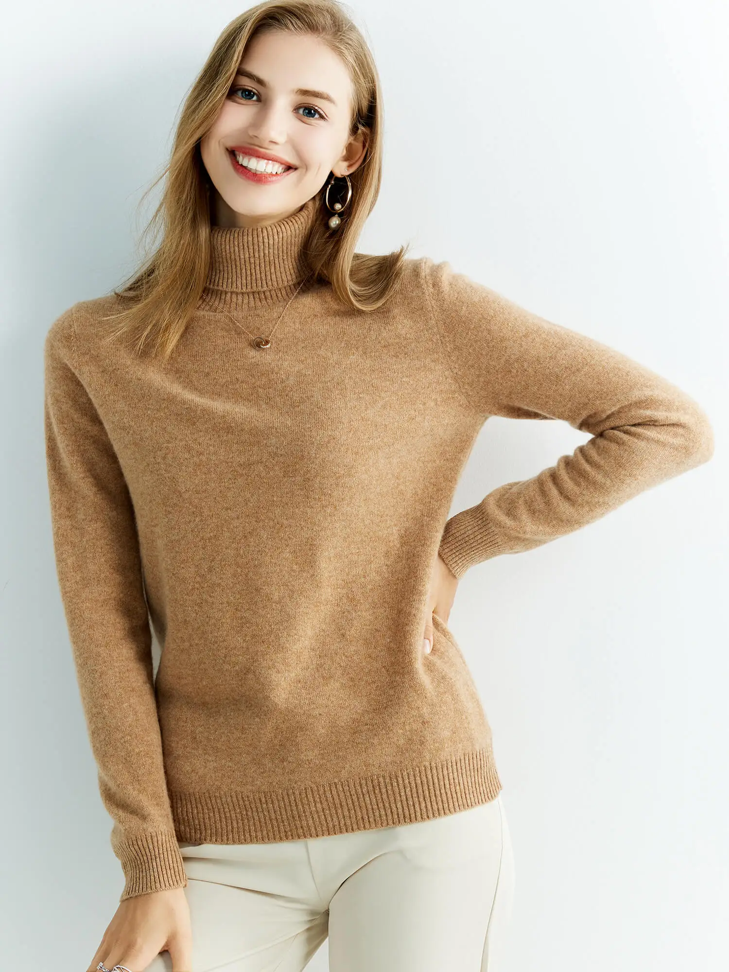 Gestrickte Pullover Kaschmir Pullover frauen 100% Merino Wolle Rollkragen Mode Pullover Winter Herbst Jumper Top Weibliche Kleidung – Detail 18