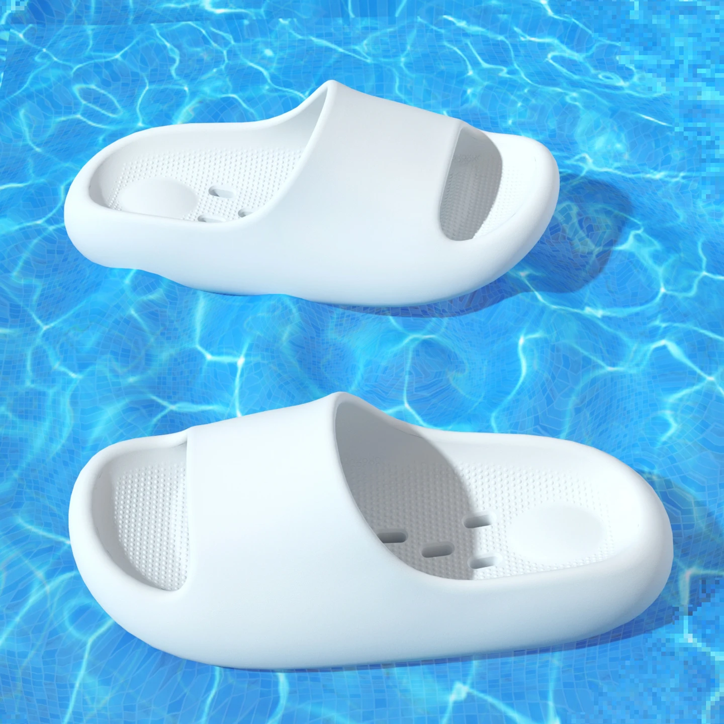 Thick-Soled Hollow Bathroom Women Slippers Non-Slip Quick Dry Shower Shoes Soft EVA Lightweight House Slippers for Indoor Use