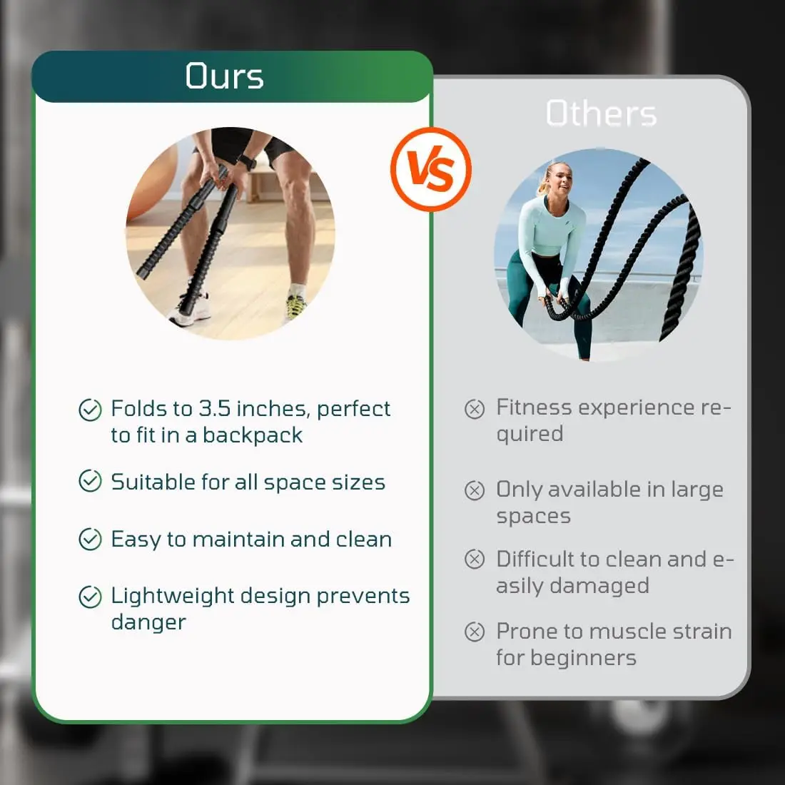 2 قطعة حبال المعركة بدون حبال تجريب بار تحسين القوة المهنية معركة ممارسة التدريب حبل ممارسة حبل للتدريب #5