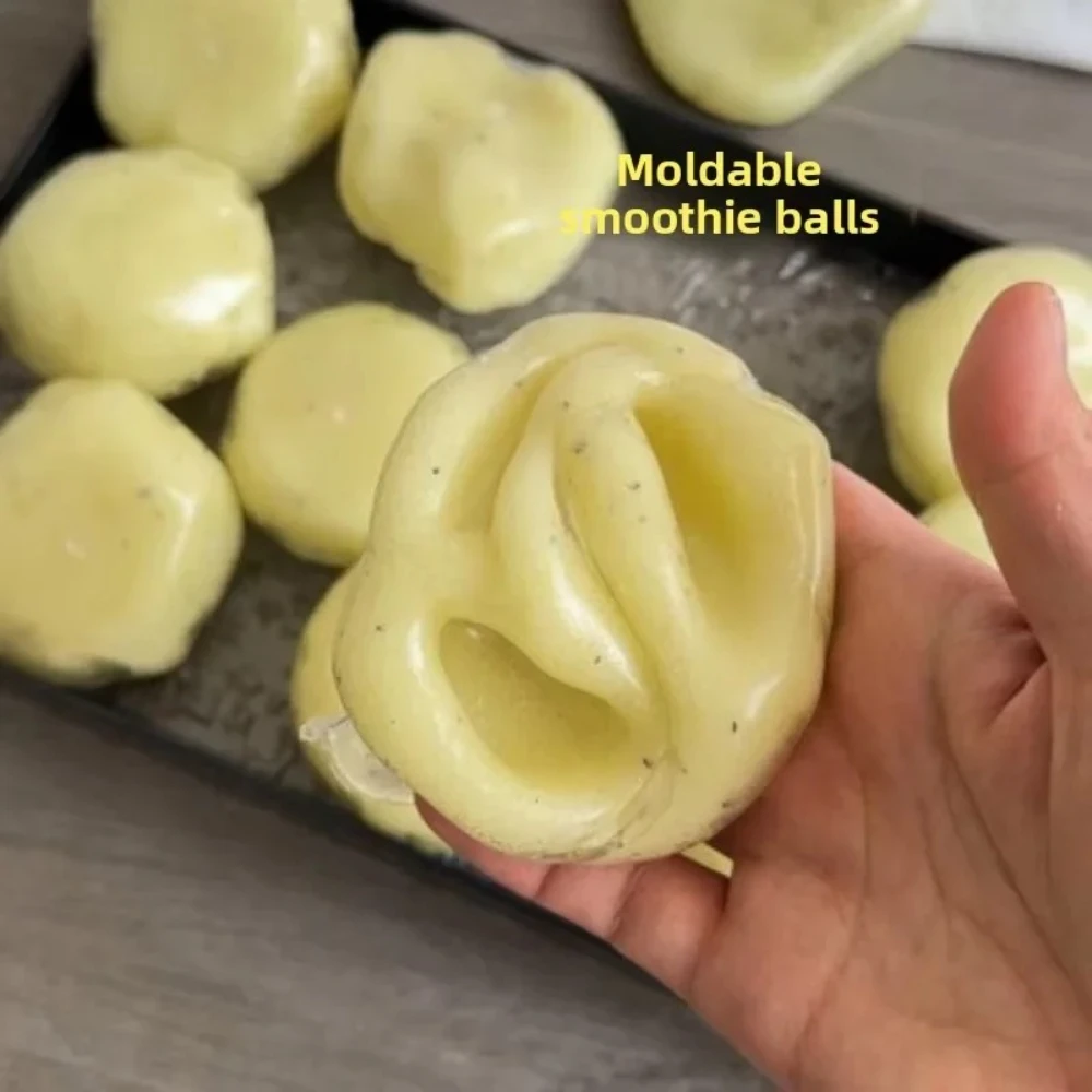 1PC Boule Squishy réaliste en forme de purée de pommes de terre, texturée, douce, à remontée lente, son froissé, jouet anti-stress ASMR à presser pour adultes