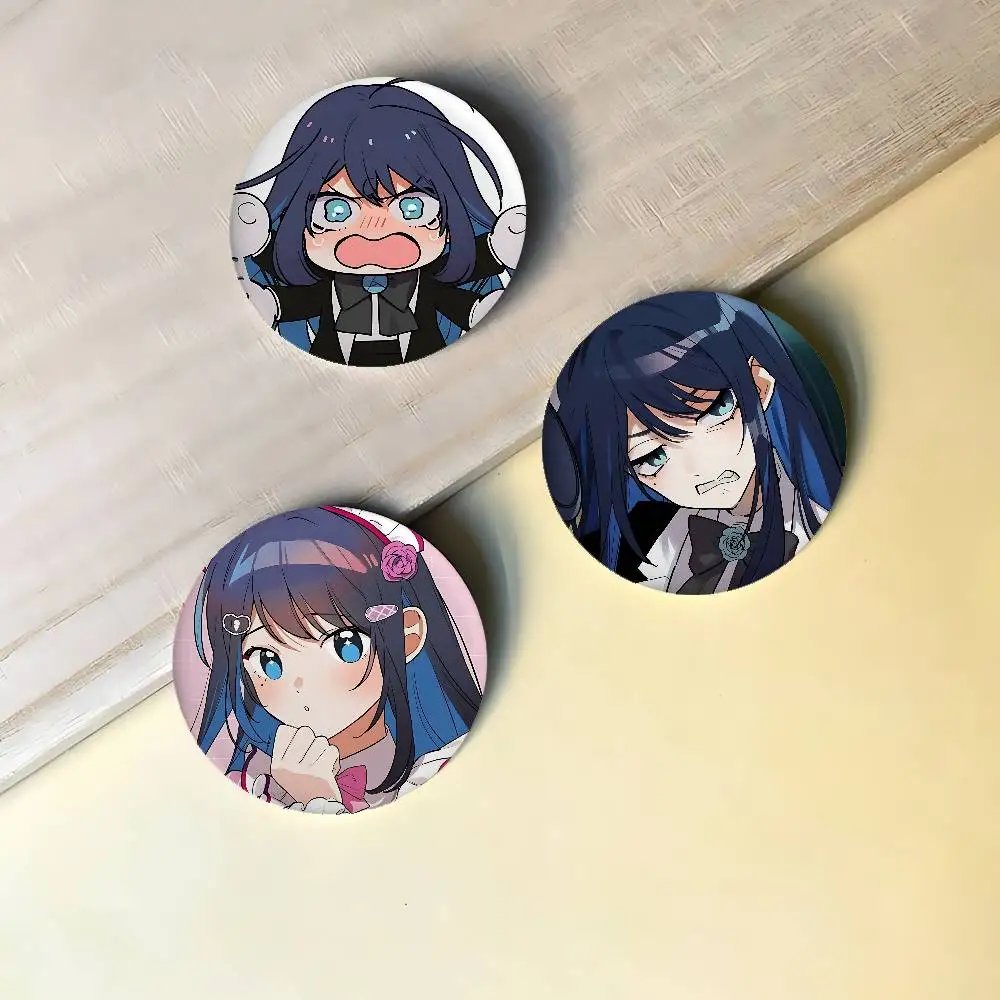 Ado Japanese Singer Badges Peripheral Lapel Pins Tinplate Round Brooch For Shoulder Bag Accessories Souvenir Gifts