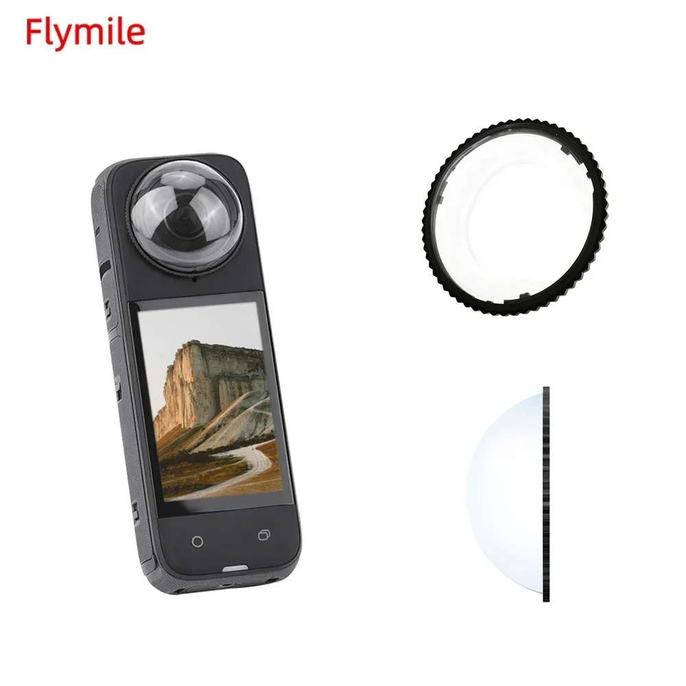 Flymile Lens Guards For Insta360 X4 PC Lens Protective Mirror Camera Anti-Scratch Protector Cover Sports Camera Accessories