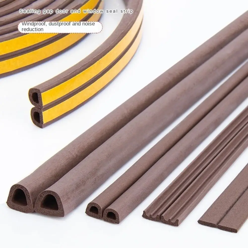 New Foam Door Seal Strip D/E/I/P Type 6Meters Weatherstrip Self Adhesive Flexible Window Weather Stripping Window