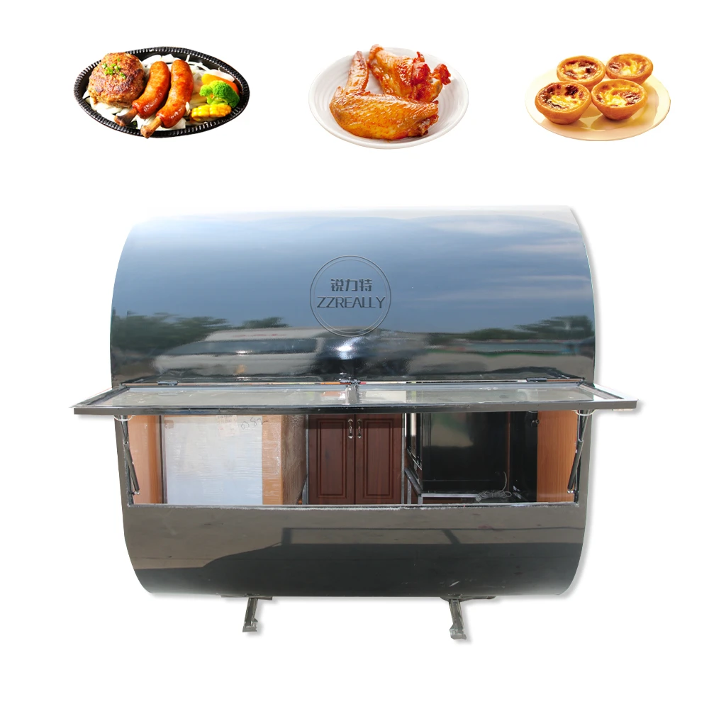 Em estoque caravana de café móvel caminhão de comida reboque equipamentos de catering cozinha processamento de alimentos cachorro-quente sorvete carrinho venda