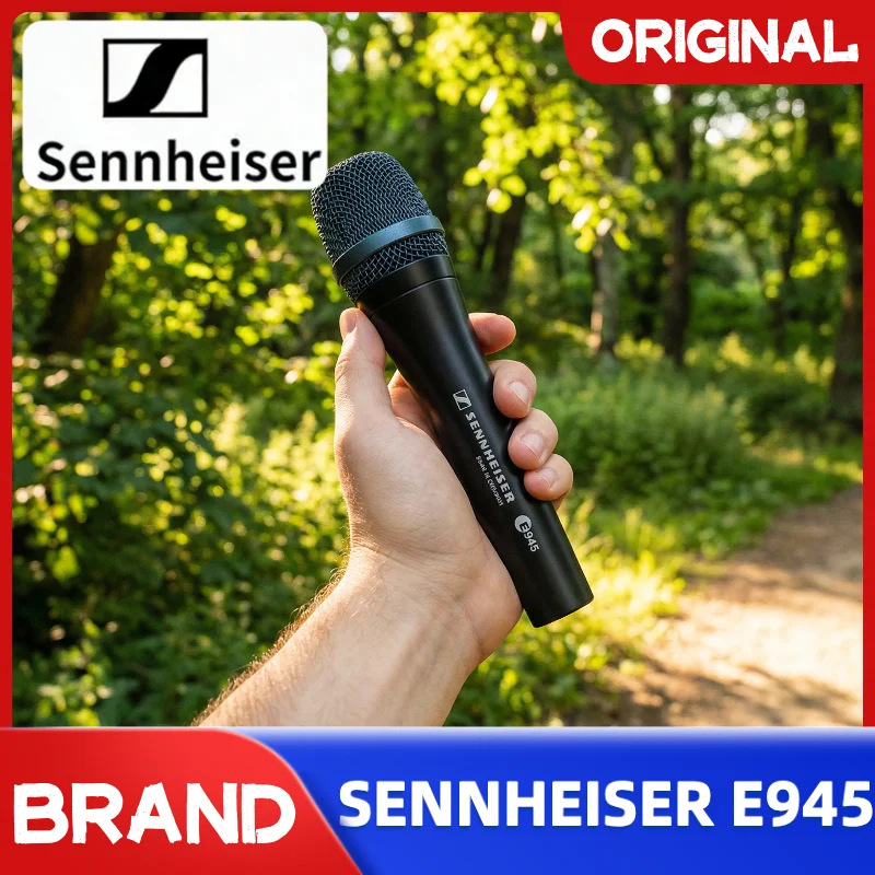 

Профессиональный вокальный микрофон Sennheiser E945 Dynamic Mic Supercardioid для сцены и живых выступлений, комплект из 2 штук, проводной, улучшенная версия E935 для записи.