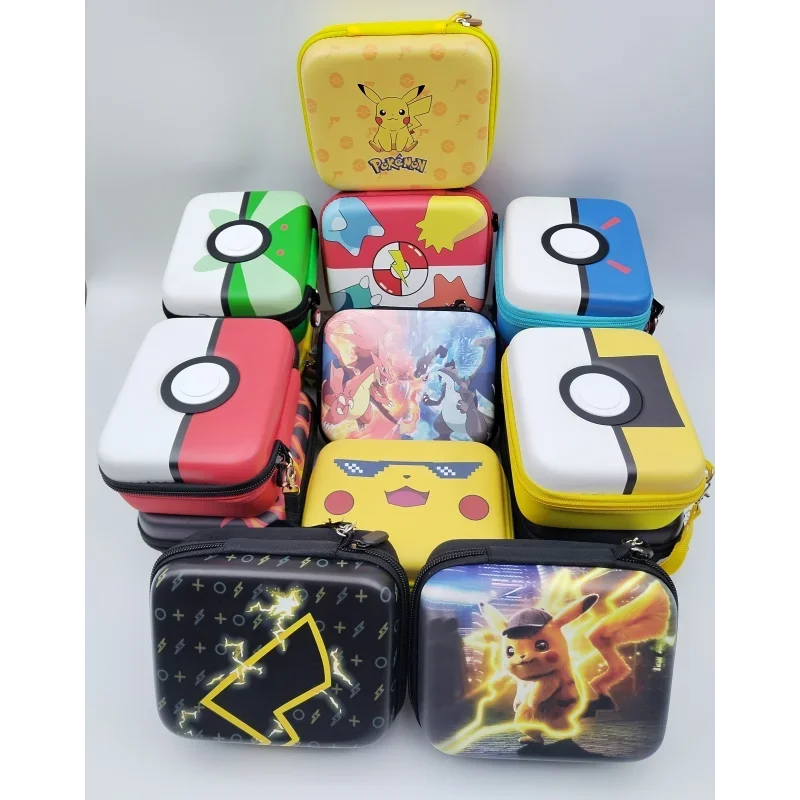 New Large Capacity Storage Bag Pokemon Metal Card Paper Card Storage Box Children\'s Toys Christmas Gift