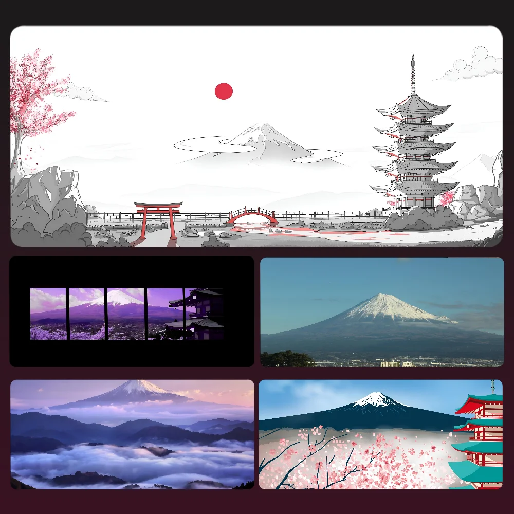 

Sakura Japanese Cherry Blossom Mousepad Mouse Mat Desk Mat With Pad Gaming Accessories Prime Gaming XXL Keyboard Pad