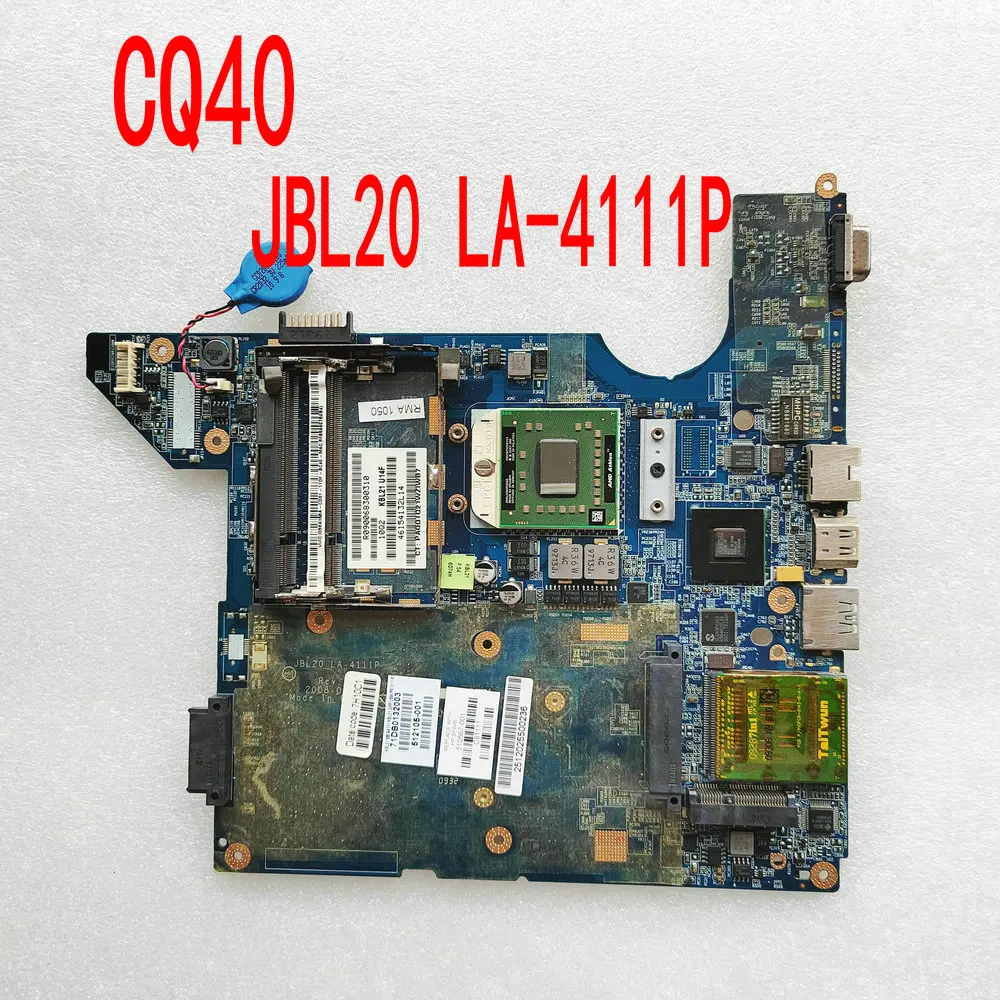 JBL20 LA-4111P For HP Compaq CQ40 Laptop Motherboard 510567-001 492312-001 CQ40-520LA  CQ40-215WM CQ40-304AU CQ40-310AU NOTEBOOK