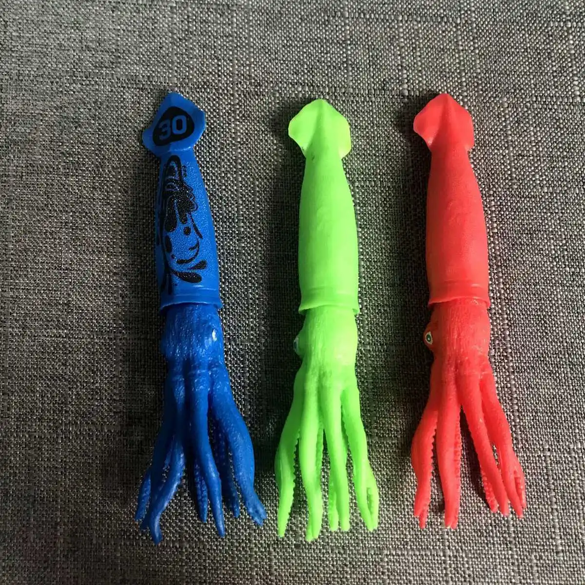 3 Pcs Squid Dive Toys Pool Toys for Kids Throw Underwater Octopus Bath Toys with Funny Faces Cuttlefish for Kids