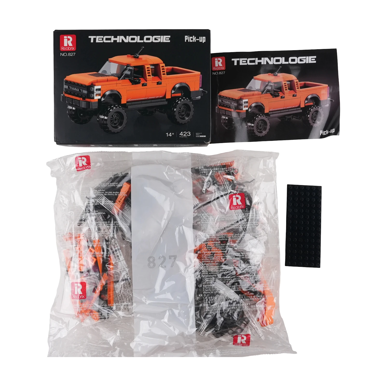 

827 8-Grid Car Model Building Kit Small Block Bricks Creative Assembly Toy