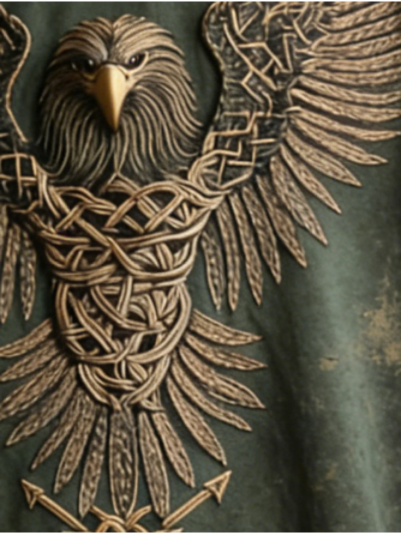 レトロメンズTシャツ - バイキングイーグルケルトノット3D - 3D Printing Eagle のレビューと価格