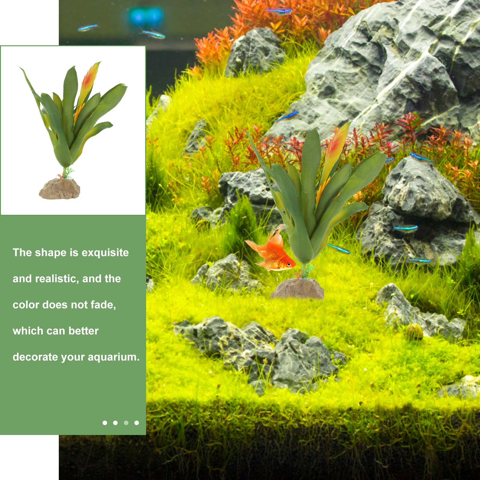 

Realistic Simulation Aquarium Decorative Plant Non-Toxic Long-Lasting Artificial Plants for Aquarium Landscape Desktop Fish Tank