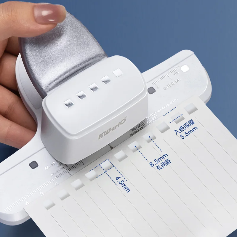 

KW-trio Квадратный дырокол с 5 отверстиями, переплетные принадлежности для книг «сделай сам», ручной дырокол для экономии труда