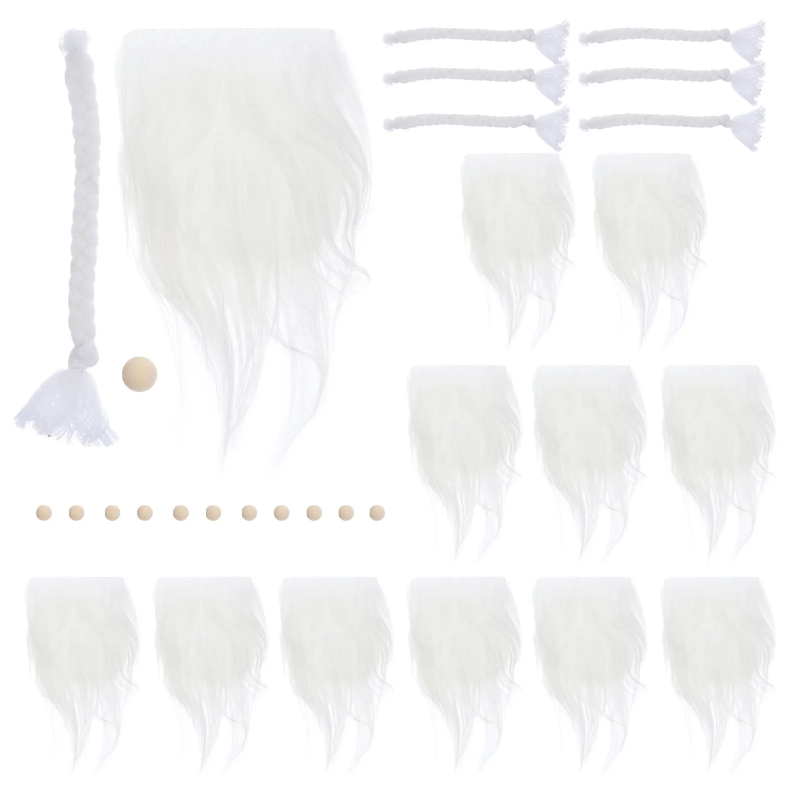 

Gnome Beard Fake Braids Pre-cut Cotton DIY Material Mini Artificial Beards Handicraft Supplies Party ChristmasDecoration