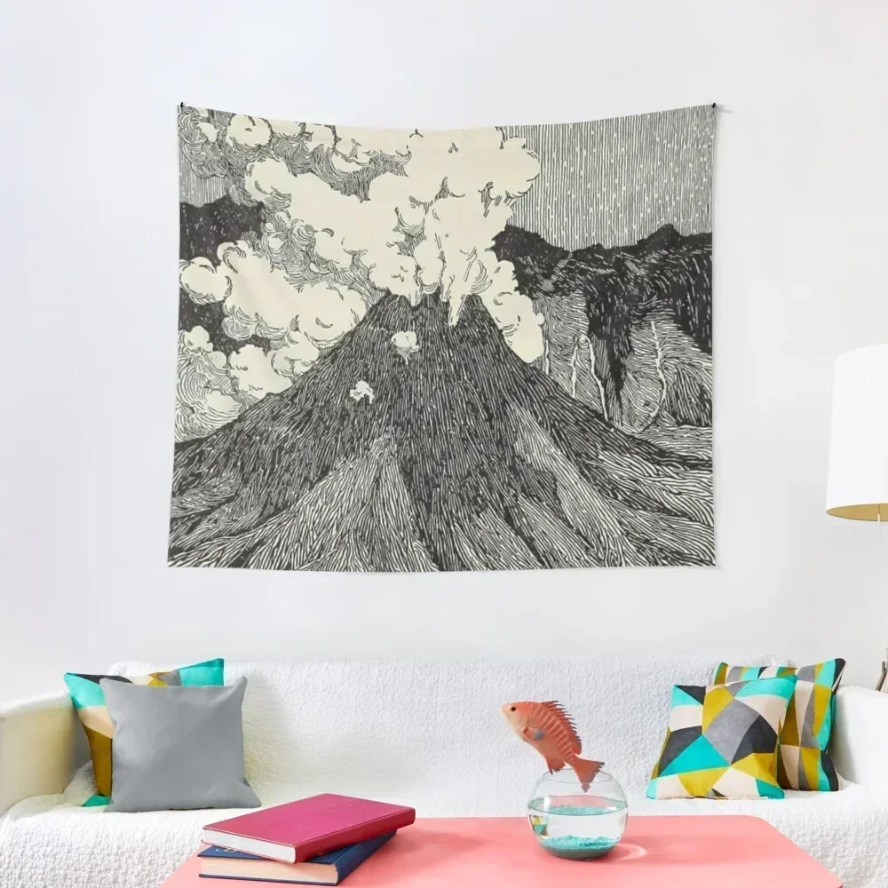 Naturalist Volcano Tapestry Wall Carpet Wallpaper Bedroom Bedrooms Decorations Tapestry