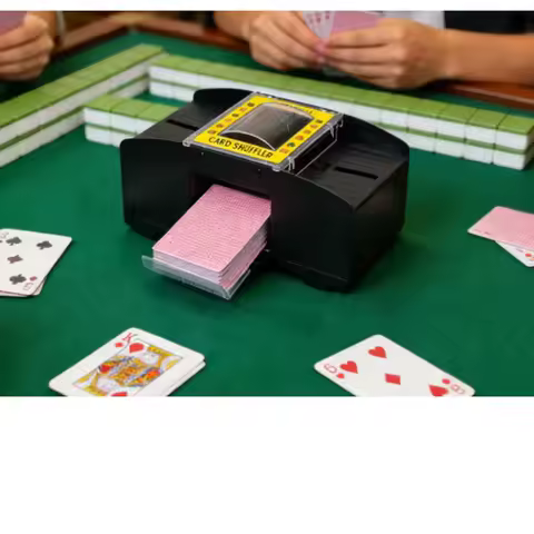 Automatic Poker Card Shuffler Board Games Battery Operated Playing Cards for Shuffle 2 Deck Automatic Hand Crank Home Card Games