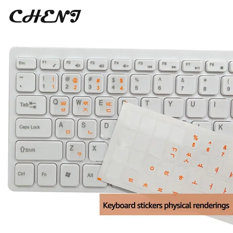 PVC Wear-resistant Korean Keyboard Stickers For Laptop/PC/Desktop Transparent Computer Korean Letter Keypad Stickers Label
