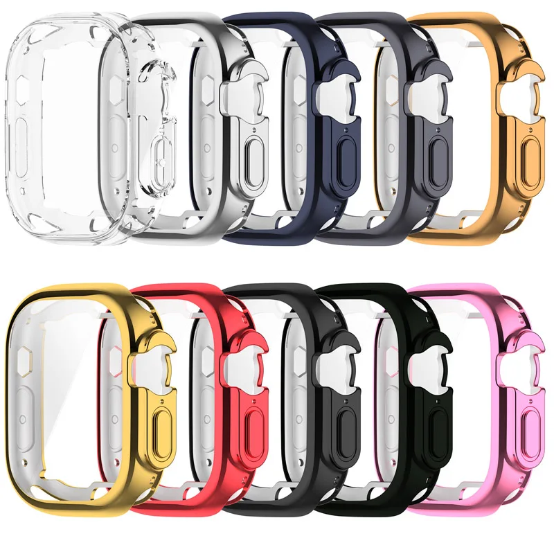 Protective Glass Case for Apple Watch Ultra 3 2 49mm Screen Protector Cover Protective Shell IWatch Ultra 49mm TPU Bumper Case
