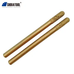 SHDIATOOL 2Pcs 6/20mmx90mm Cylinder Flat-end, CNC STONE Engraving Bits /CNC Tool, Stone Carving Tools, Diamond Burrs, End Mill