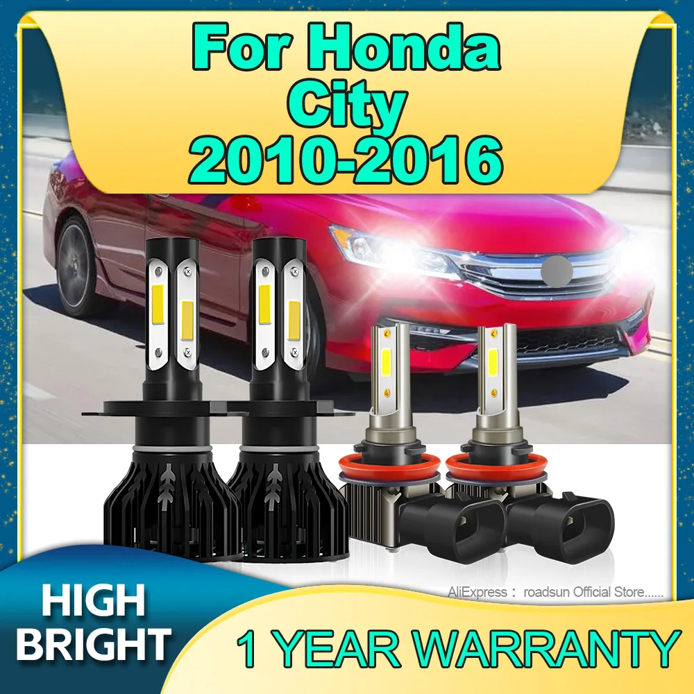 

2/4Pcs 6000K Car Light H4 LED H7 H11 Canbus Headlight Turbo Fog Lamp H11 For Honda City 2010 2011 2012 2013 2014 2015 2016