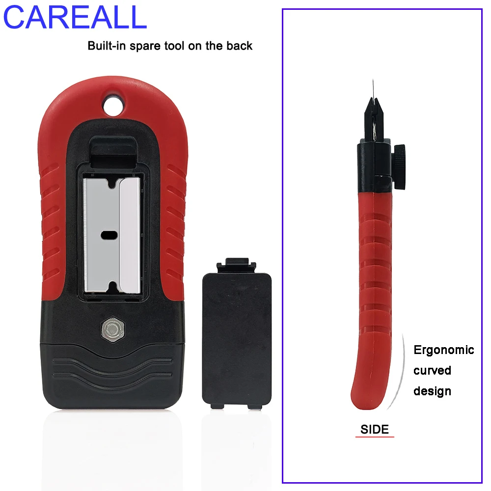 مكشطة سيارة لإزالة الملصقات وفيلم النافذة من حاوية تخزين شريط الفرن الزجاجي اللاصق وإزالة القرد