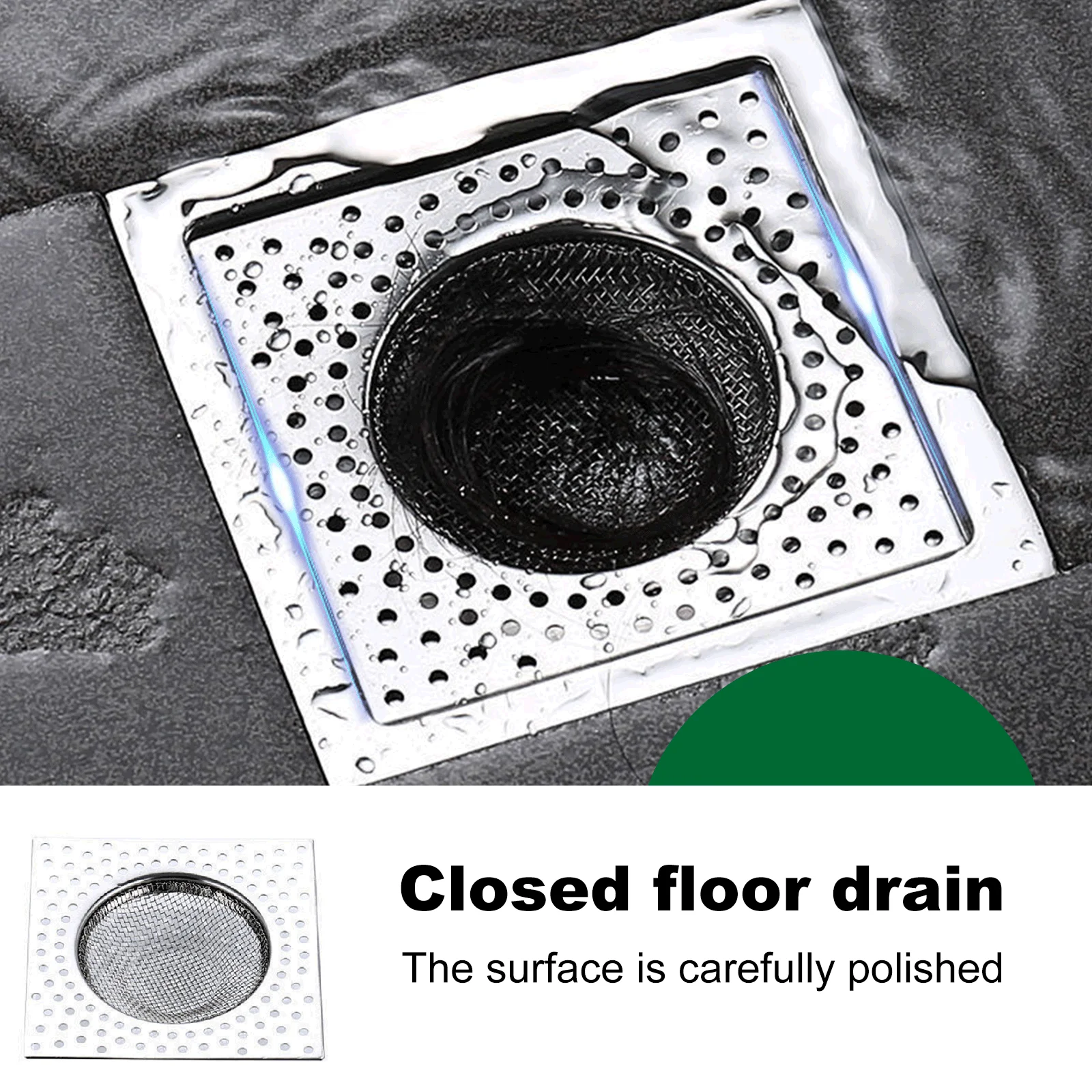 8cm Stainless Steel Floor Drain Filter Bathroom Kitchen Anti-clogging Sewer Anti-debris Hair Catcher Mesh Cover Drain Filter