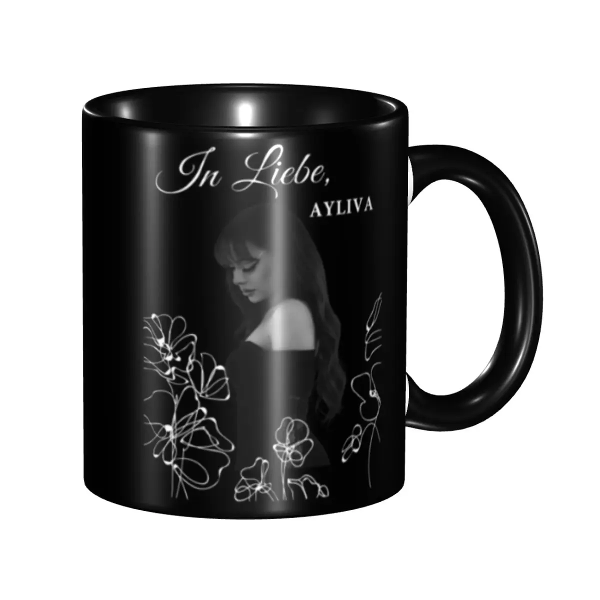 

DIY Ayliva In Liebe Flower Ceramic Mug Custom Coffee Cup Creative Gift