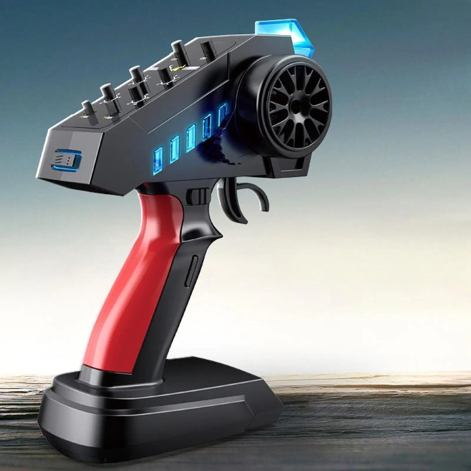 Remote Control Transmitter with Receiver 200M DIY Accessory High Sensitivity 6 Channel for 1/16 1/18 1/10 1/12 Hobby Model