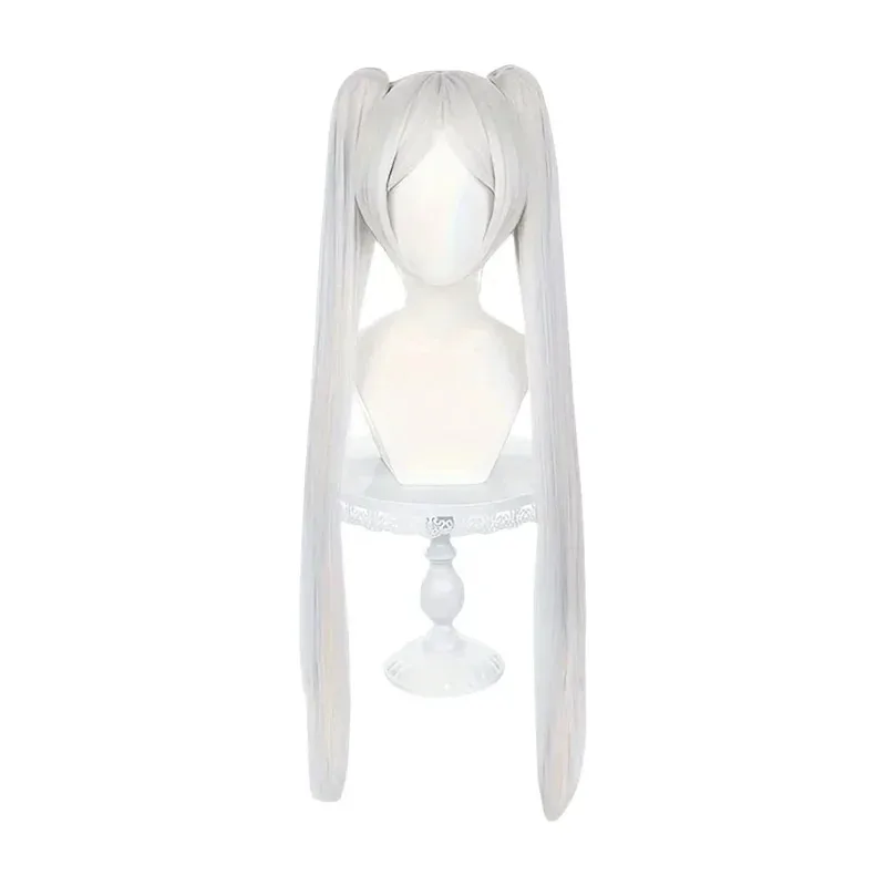 

Frieren Косплей Парики Аниме Длинный Серебристо-Белый Парик с Двойным Хвостом Термостойкие Волосы Ролевые Игры Вечеринка Фестиваль