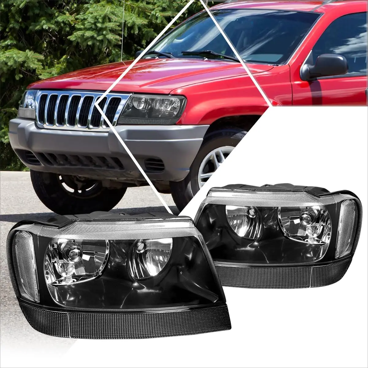 Pair Of Headlights … - image