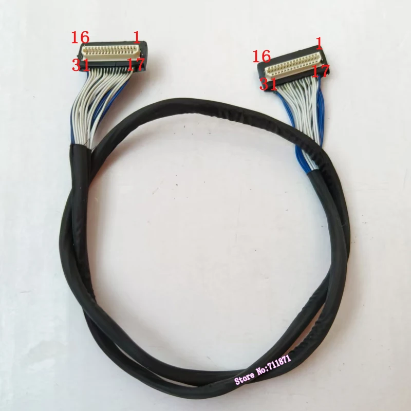 50cm Female to Female 1.0 Pitch 31 Pin DF9 Screen Cable Line 31Pin to 31P DF9 31S Line Cable DF9-31S-1V TTL Screen Cable Line 31