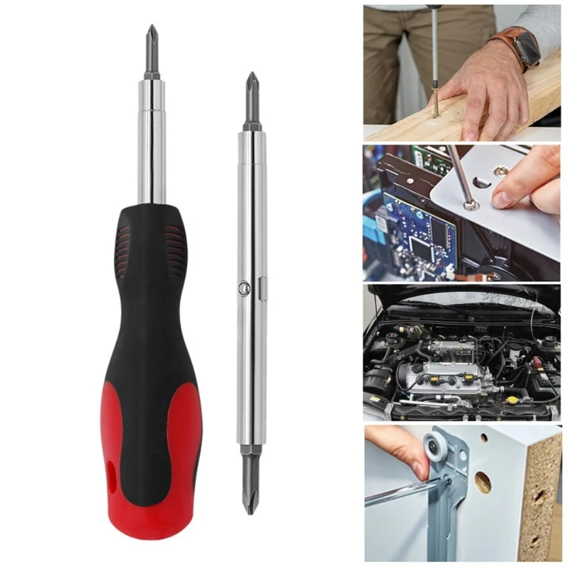 

2 in 1 Tool Screwdriver Slotted and Cross Head Interchangeable Electrical Appliances Computer Maintenance M4YD