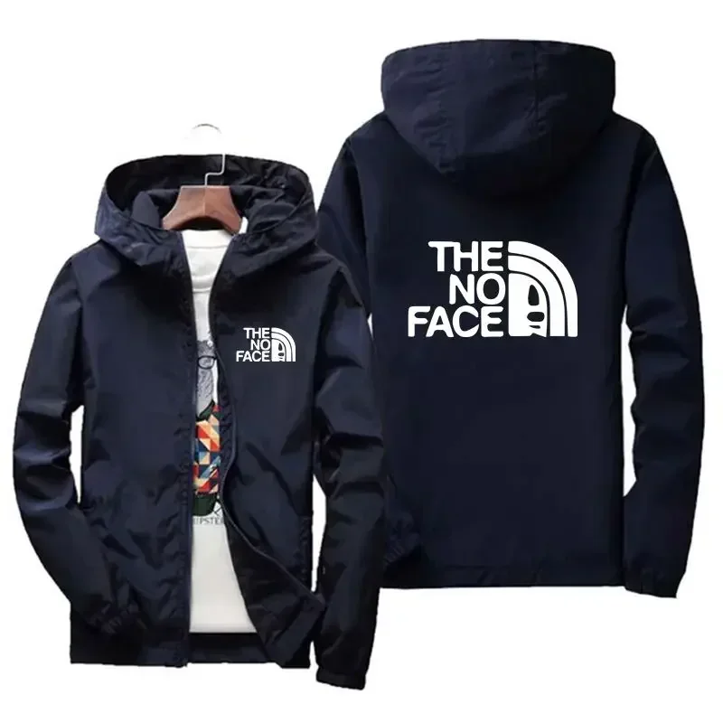 Spring and autumn new men's casual hooded jacket, fashion outdoor zipper windproof waterproof sweatshirt large size coat