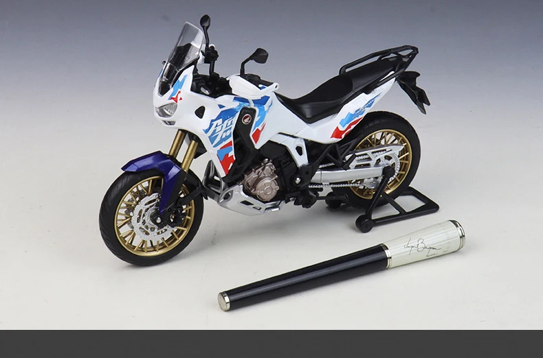 WELLY 1/12 HONDA Africa Twin Adventure Sports Legierungs-Motorradmodell Fahrzeugsammlung Stoßdämpfer Offroad-Motorradmodell – Detail 4