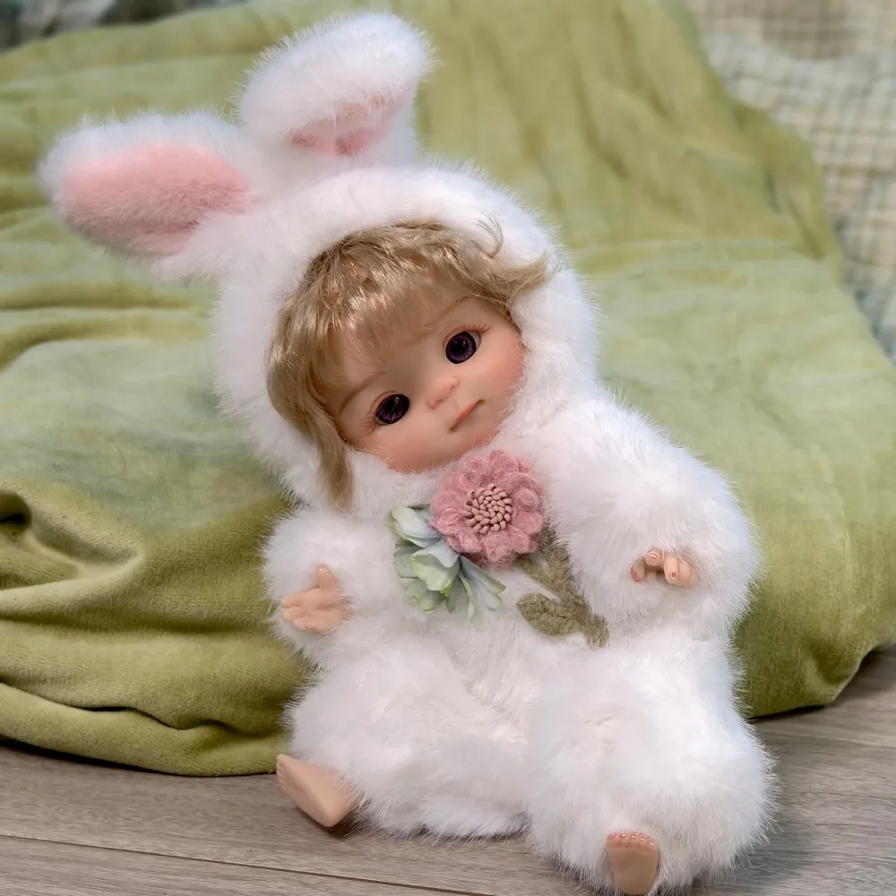 Cloveray 25 سنتيمتر الأصلي كامل الجسم دمية فينيل 10 بوصة سوبر لطيف أفخم أرنب نابض بالحياة دمية من الفينيل Kawaii دمية على شكل حيوان لعبة طفل هدية