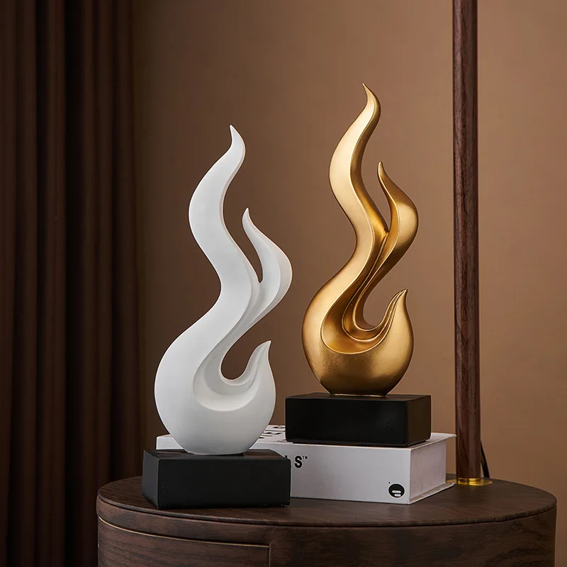

Flame Resin Handicrafts, Light Luxury Abstract Sculptures, Living Room TV Stands, Modern Home Decoration, Office Ornaments