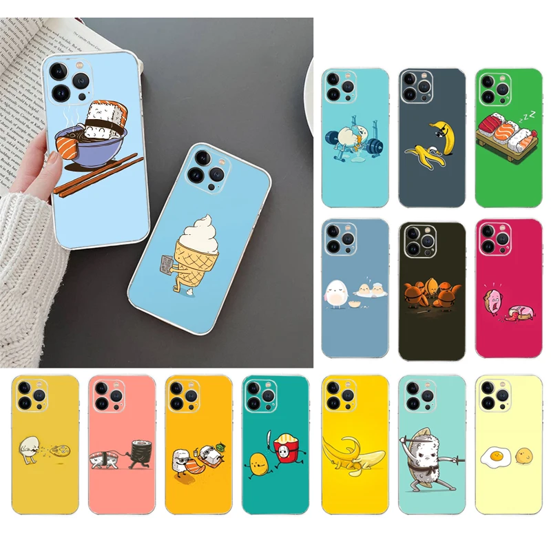 

Phone Case For iphone 17ProMax Air 16 15 14 13 Pro Max 15 16 Pro 15Plus Cartoon Food Fruit