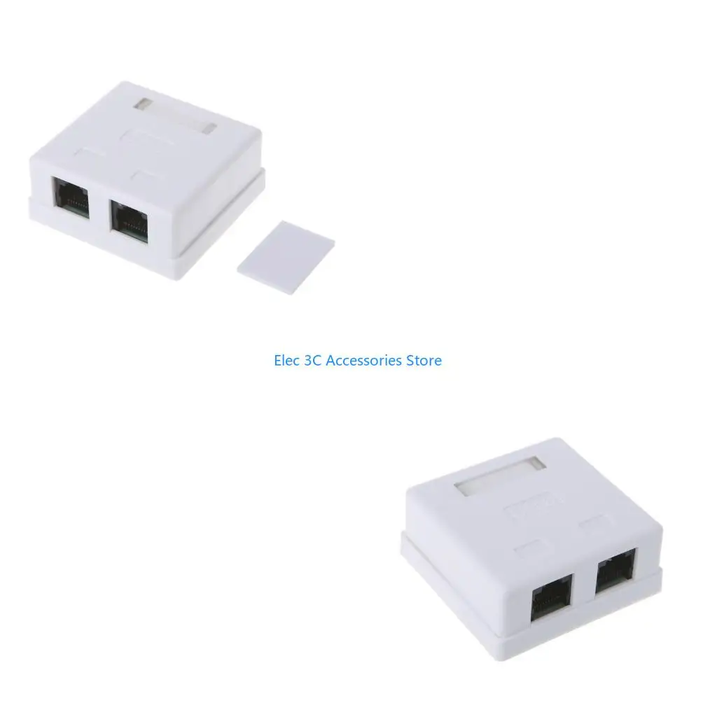 Y51A 2Port UTP RJ45 Cat6 Surface Junction Box Connector for Cat 6 Cat6e 8P8C