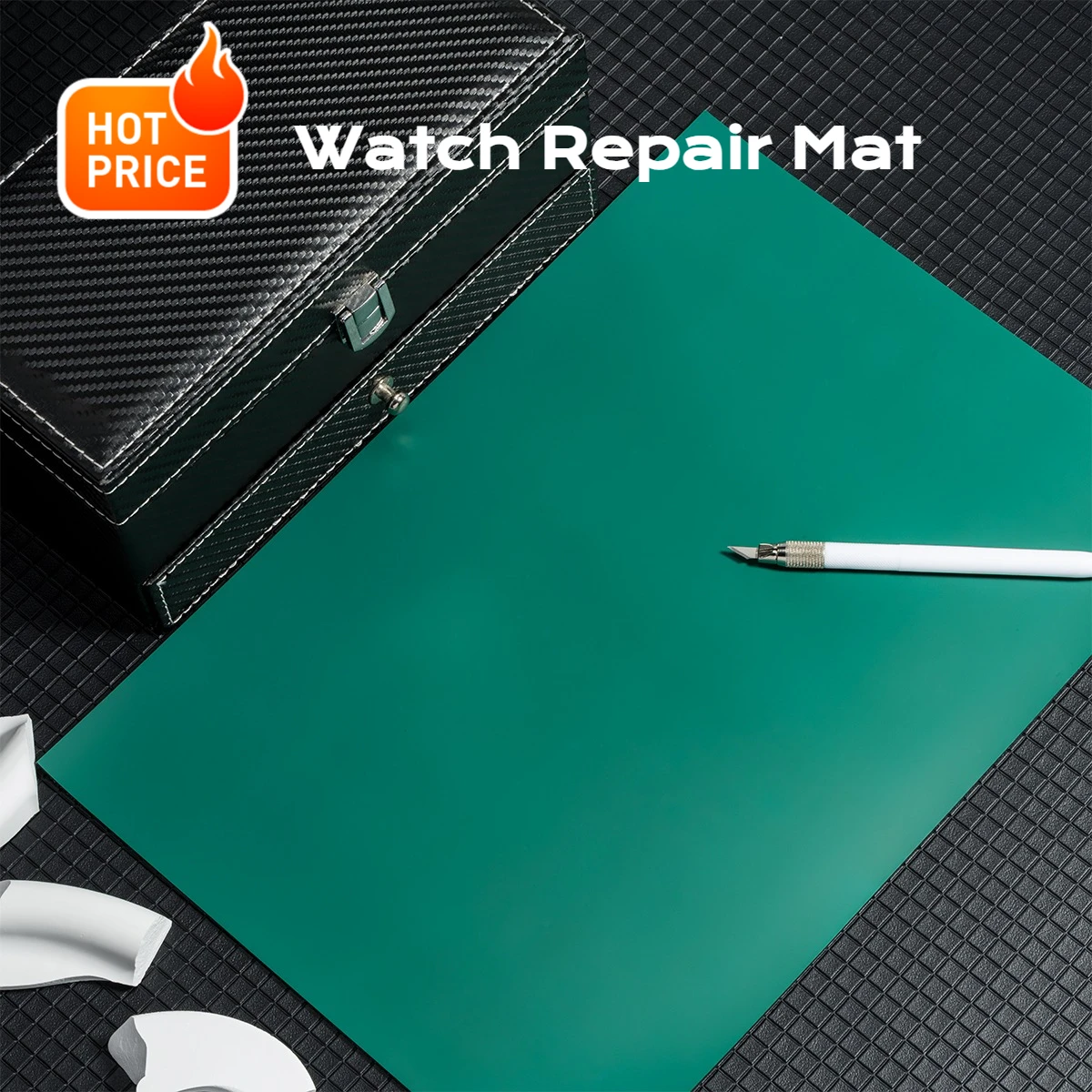 New Watch Repair Mat Heat‑Resistant Watchmaker Soldering Station Mat Non‑Slip Watch Repair Work Pad (34 x 24cm) Watch Repair Pad