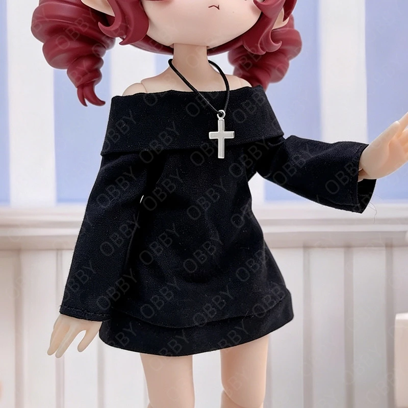 Off Shoulder Dress For 1/12 Advocate Freedom 12-14cm BJD Body Doll Clothing Doll Outfit Clothes