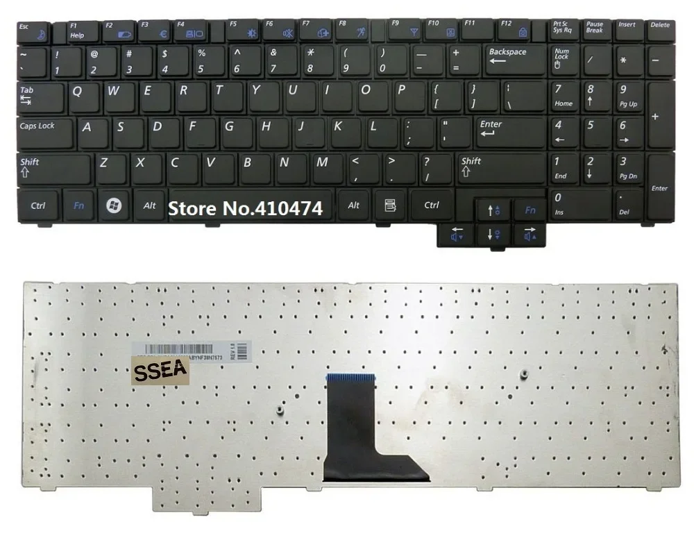 SSEA New laptop US Keyboard for Samsung NP-RV508 NP-RV510 NP-R517 NP-R523 R525 NP-R528 NP-R530 R538 NP-R540 R618 R620